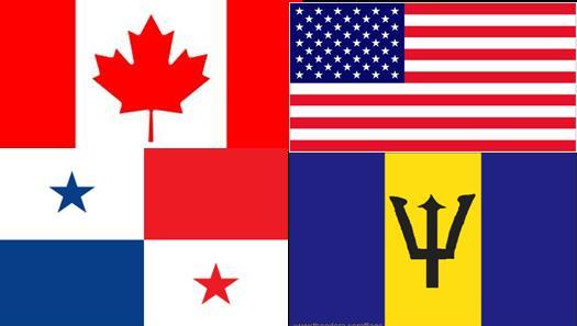 Canada Usa Panama y Barbados